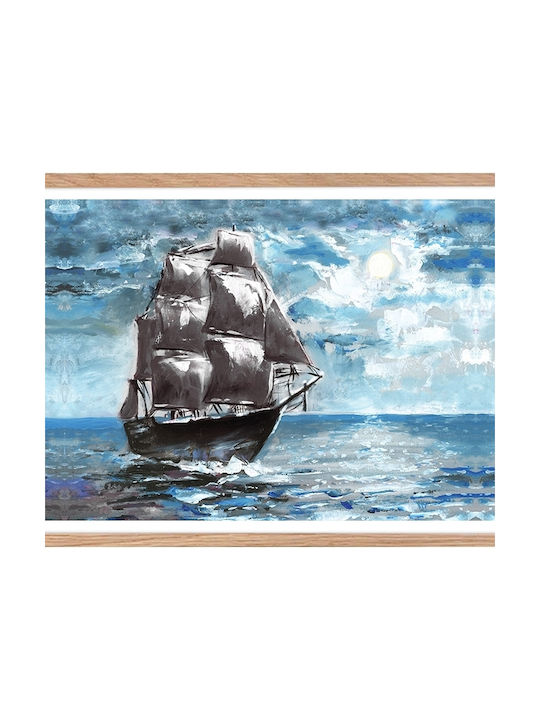 Walls Μεγάλο Πλοίο Κάδρο Ξύλινο 70x50cm