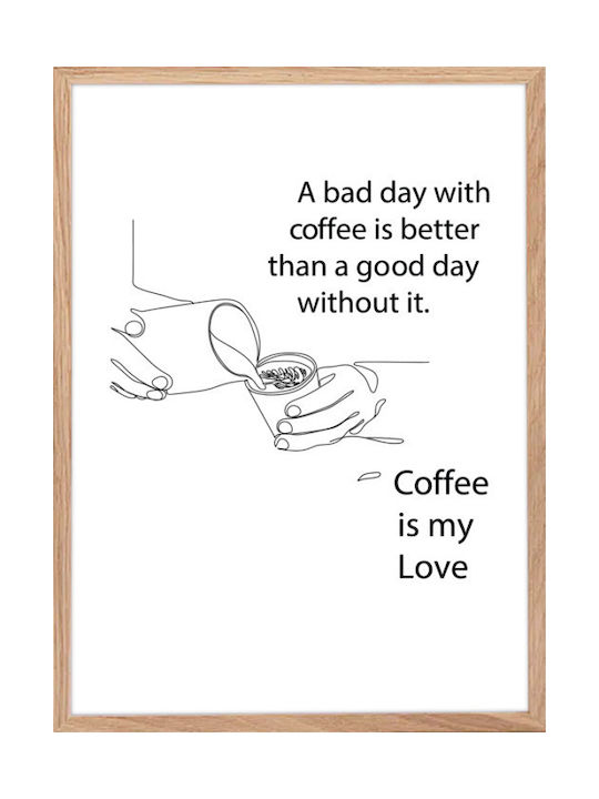 Walls My Love Wooden Frame 40x50cm