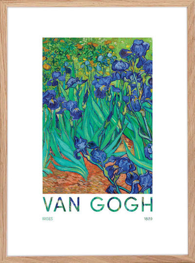Walls Irises Αντίγραφο του Van Gogh Ξύλινο Walls Irises Αντίγραφο του Van Gogh Ξύλινο