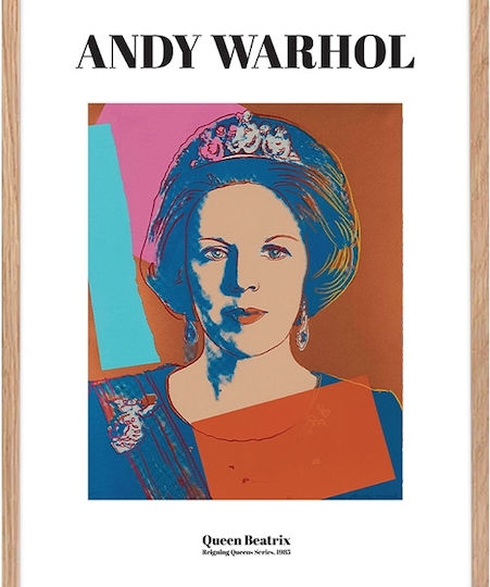 Walls Queen Βeatrix Αντίγραφο του Andy Warhol Ξύλινο