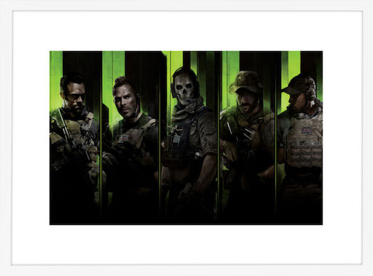 Walls Call Of Duty Modern Warfare 2 Wooden White Frame 70x50 cm