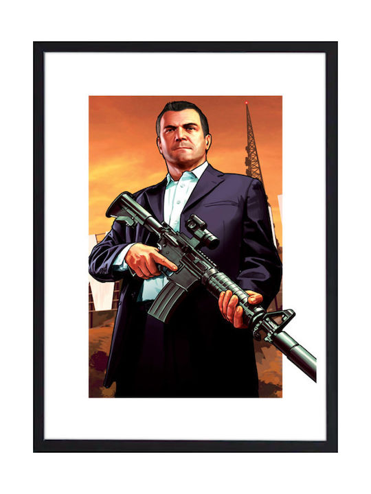 Walls Michael De Santa Frame Wooden black frame 15x20cm