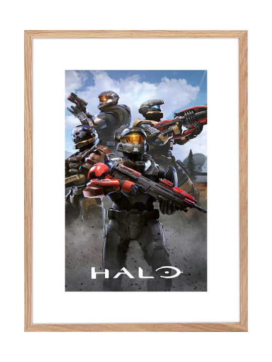 Walls Halo Infinite Characters Frame Wooden natural frame 15x20cm