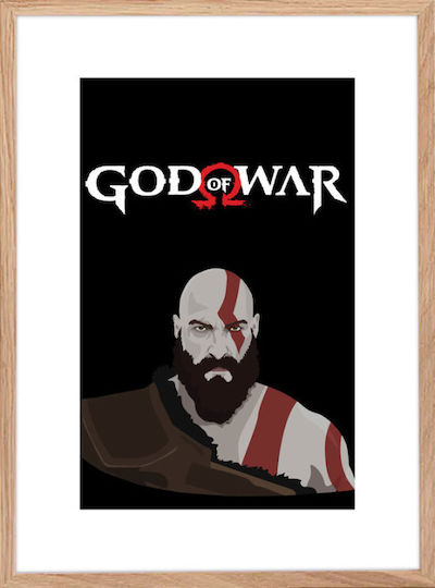 Walls God Of War 2 Wooden Natural Frame 30x40 cm
