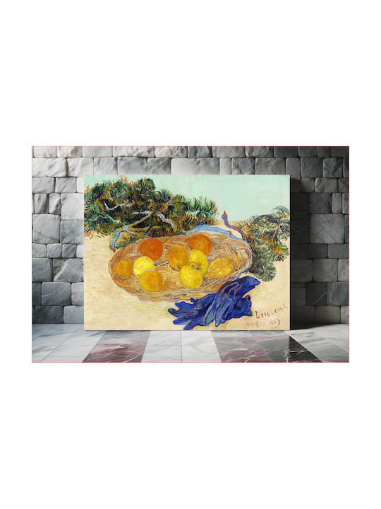 Still Life Oranges Lemons Painting Copy of Van Gogh on Canvas 50x40cm