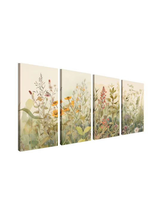 Naklejkomania Четирикратен Картина Платнен 60x120см