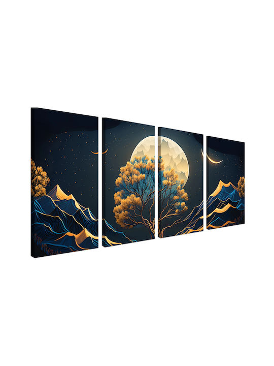 Naklejkomania De patru ori Tablou pe Pânză 60x120cm