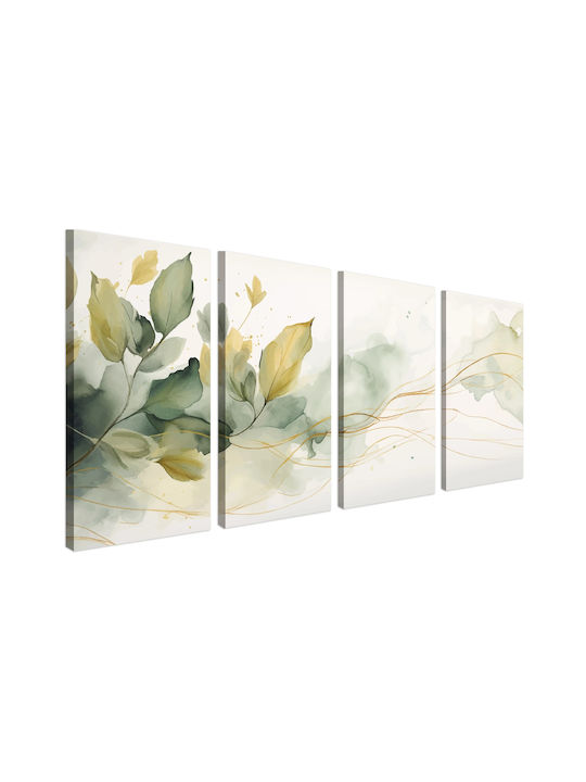 Naklejkomania Τετράπτυχος Πίνακας σε Καμβά 60x120cm