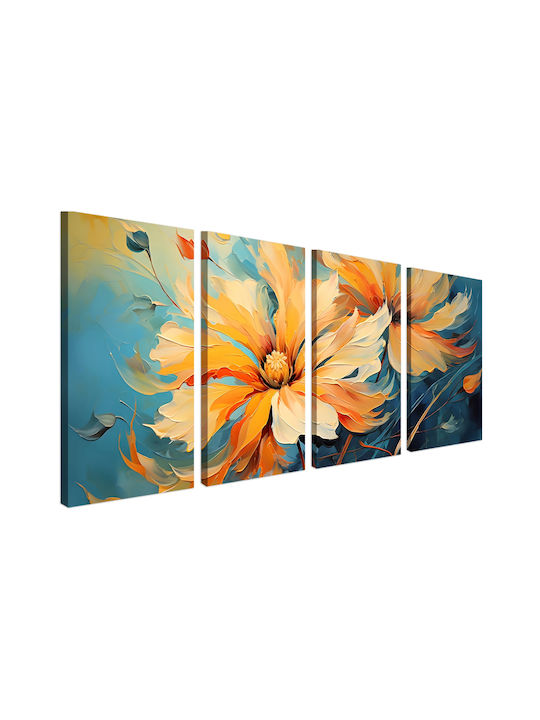 Naklejkomania Четирикратен Картина Платнен 60x120см
