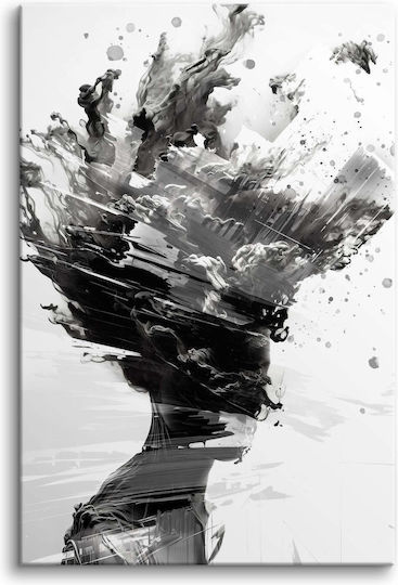 Tablou Portret Femeie Negru pentru Living 60x90cm