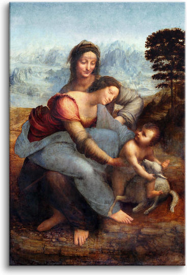 Saint Anne Loneliness Wall Image Reproduction Leonardo Da Vinci 60x90