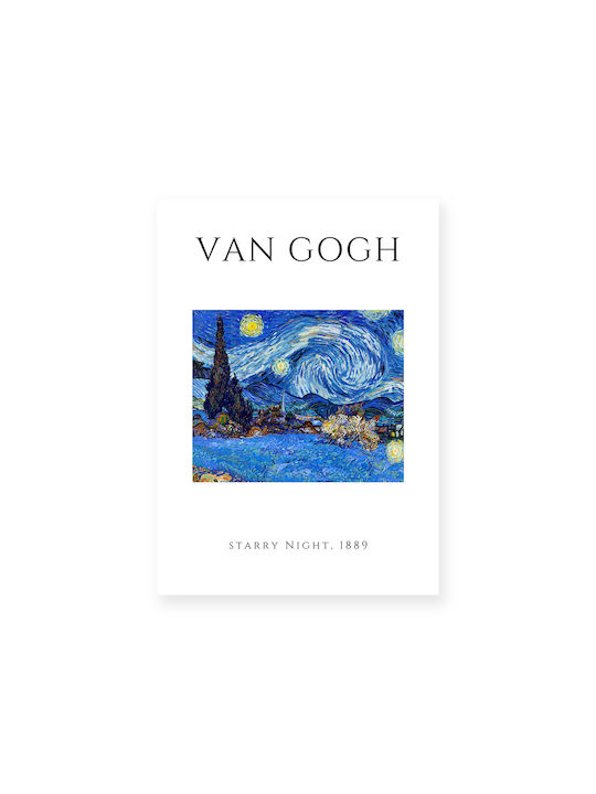 Πόστερ & Κάδρο Van Gogh Starry Night Art003 30x40cm Μαύρο Ξύλινο Κάδρο Πόστερ