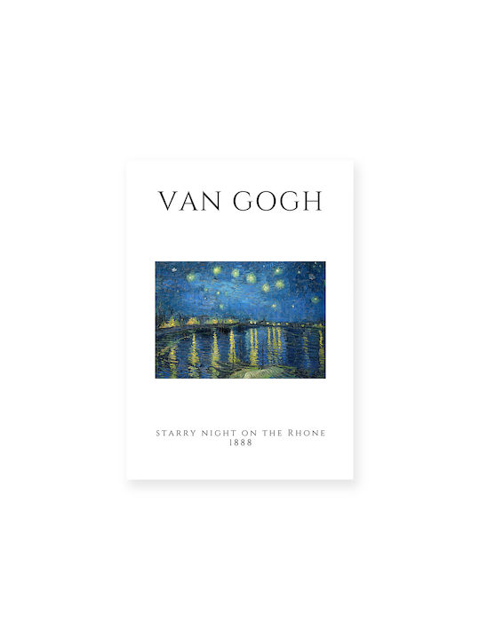Poster & Frame Van Gogh Starry Night On Rhone Art004 30x40cm Black Wooden Frame Poster