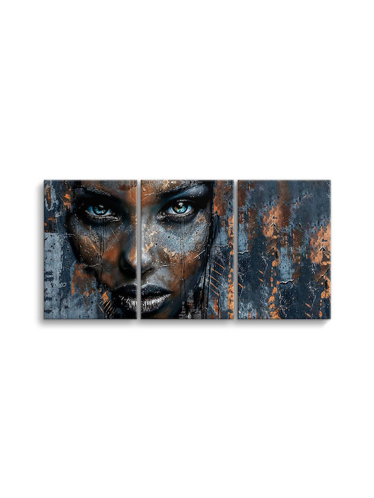 Decowalls Τρίπτυχος Πίνακας σε Καμβά 90x180cm