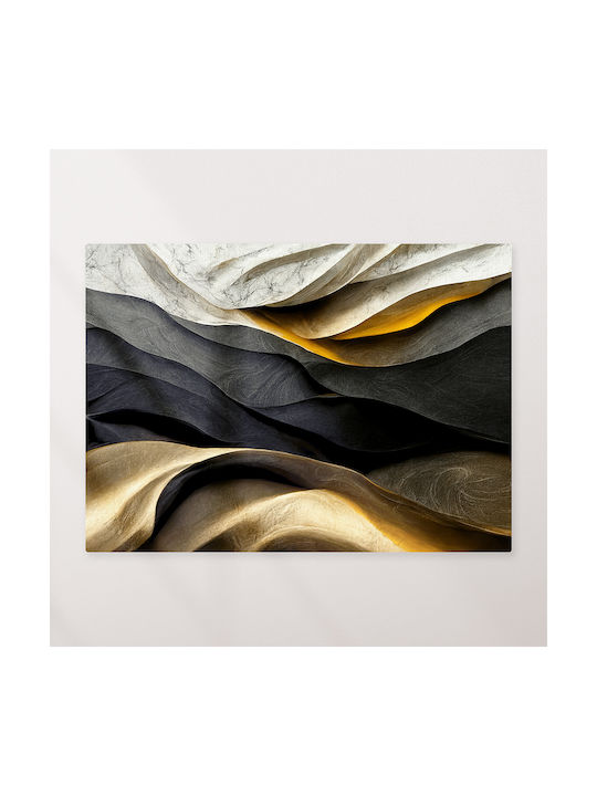 Canvas Painting Abstract Design Gold Black Knv2553 80cm X 120cm