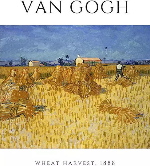 Poster Van Gogh Wheat Harvest Art097 21cm X 30cm Λευκό Κάδρο Pvc 18x24