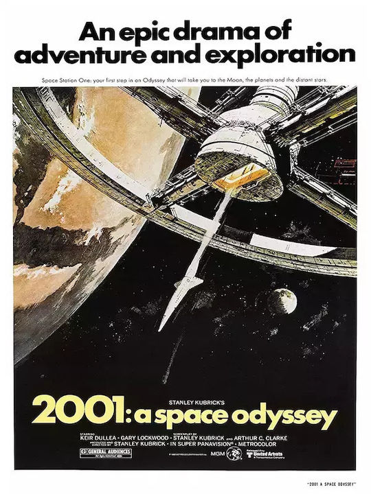 Poster 2001 A Space Odyssey Mv237 21cm X 30cm White Frame Pvc 18x24