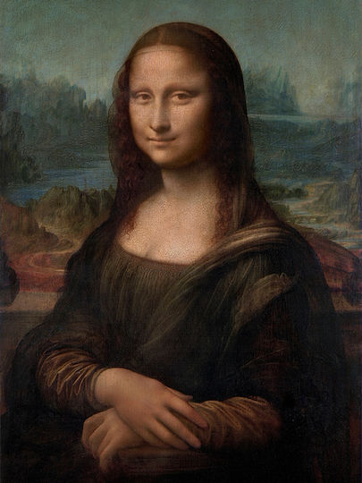 Poster Leonardo Da Vinci Mona Lisa Art159 21cm X 30cm White Frame PVC 18x24
