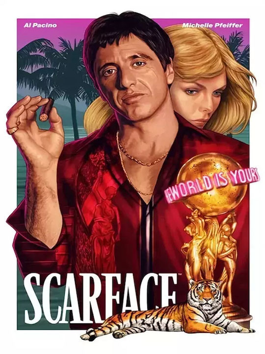 Poster Scarface Mv055 21cm X 30cm Λευκό Κάδρο Pvc 18x24