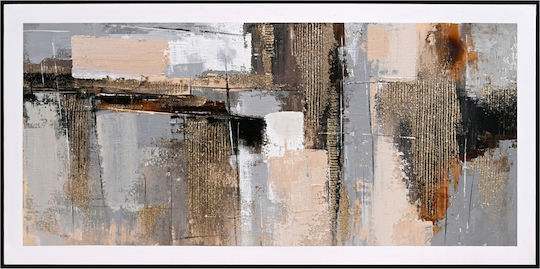 Wall Painting Abstract Fb94551 Black Frame-canvas 142x4.5x72cm