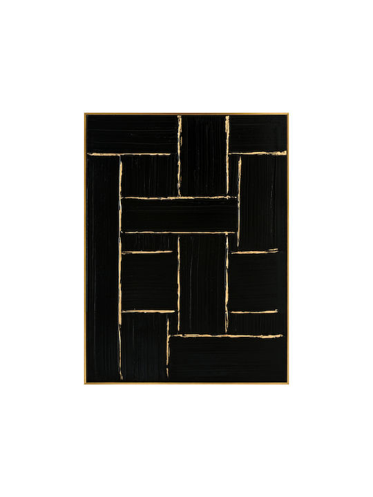 Wall Painting Fb94550 Beige Frame-Black Canvas-Handmade 62x4.5x82cm