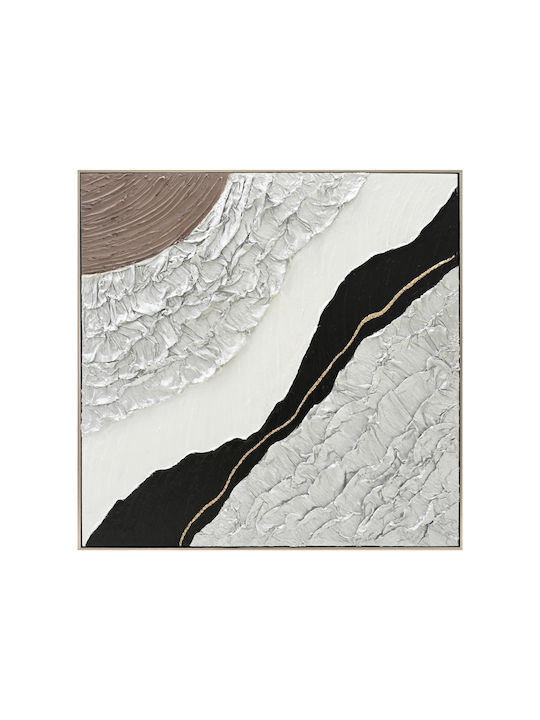 Abstract Wall Painting Square Fb94553.01 Beige Frame-Canvas 82x4.5x82cm