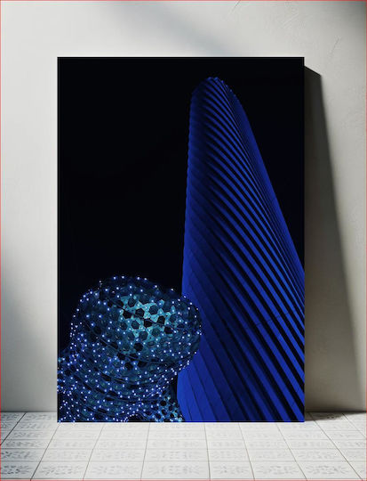 Abstract Blue Night Αφηρημένη Μπλε Νύχτα