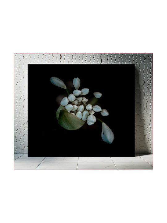 Painting White Budding Flowers 110x110