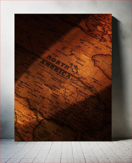 Vintage Map Of North America Vintage Χάρτης Της Βόρειας Αμερικής σε Καμβά Vintage Map Of North America Vintage Χάρτης Της Βόρειας Αμερικής σε Καμβά