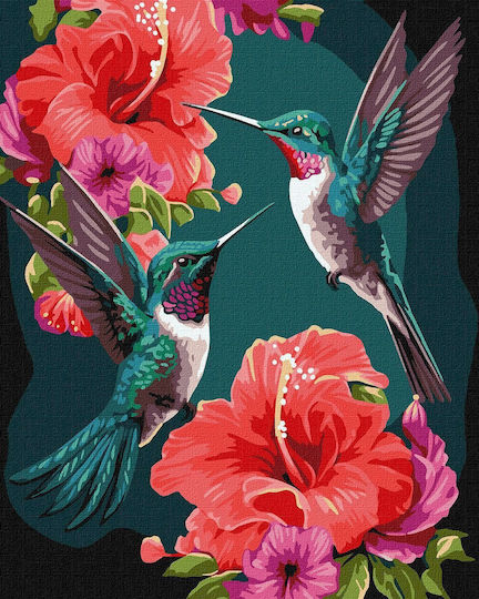Malen nach Zahlen Ideyka 40x50 cm Metallischer Smaragd-Kolibri 1 Stk. Box