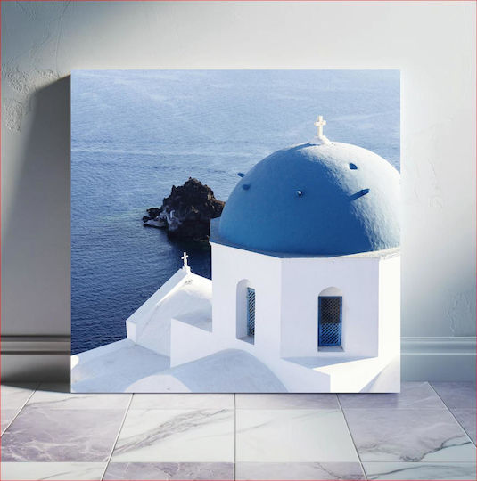 Santorini Church By The Sea Εκκλησία Της Σαντορίνης Δίπλα Στη Θάλασσα 1 σε Καμβά Santorini Church By The Sea Εκκλησία Της Σαντορίνης Δίπλα Στη Θάλασσα 1 σε Καμβά