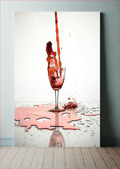 Πίνακας Splashing Red Wine In Glass Πιτσίλισμα Κόκκινου Κρασιού Ποτήρι 100x150 Πίνακας Splashing Red Wine In Glass Πιτσίλισμα Κόκκινου Κρασιού Ποτήρι 100x150