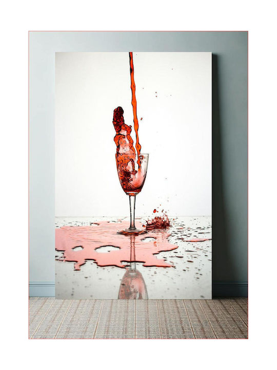 Tablou Stropire Vin Roșu În Pahar 80x120