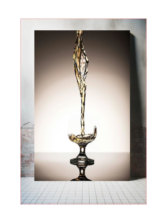 Πίνακας Liquid Splash In Glass Πιτσιλιά Υγρού Γυαλί 70x100