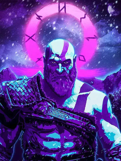 Synthwave Kratos Ξύλινο