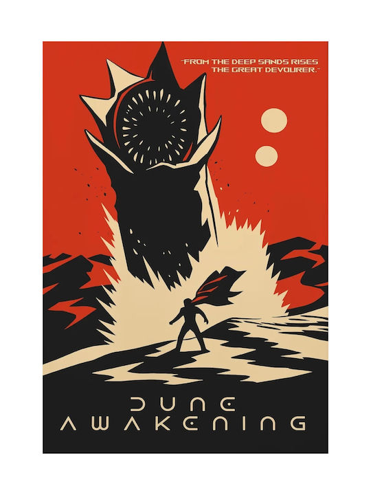 Gaming Poster Dune Awakening Pop Art Gm2387 21cm X 30cm White Frame PVC