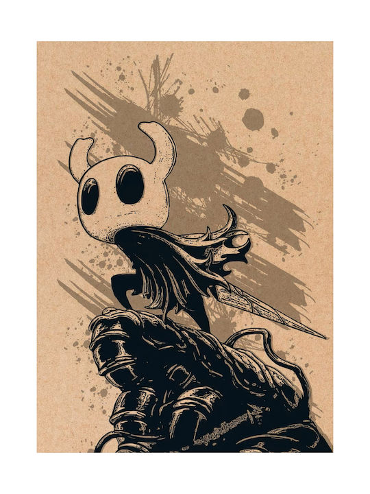 Gaming Poster Hollow Knight Knight Cover Gm2370 21cm X 30cm White Wooden Frame