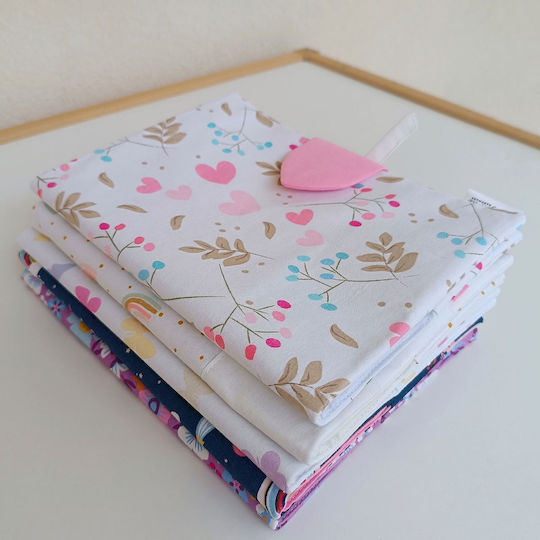 Handmade Child Health Book Cover Smiley Hearts