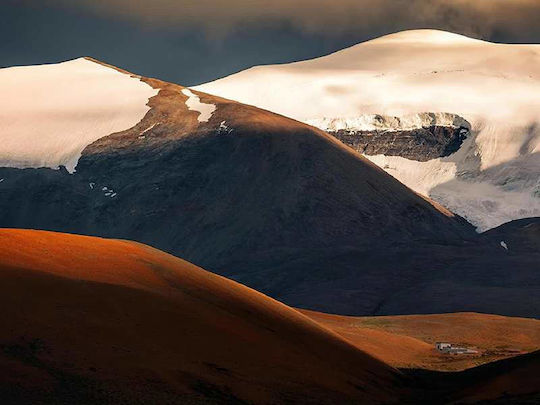 Плакат Mountain Pst25134 30см X 40см Рамка Тъмно Натурално Дърво Кафяв