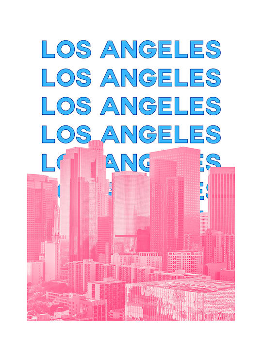 Poster Los Angeles Pop Art Pst25508 21cm X 30cm White Frame PVC