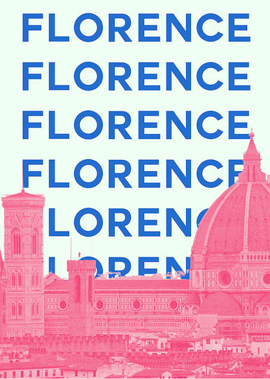 Poster Florence Pop Art Pst25515 21cm X 30cm Λευκό Κάδρο Pvc