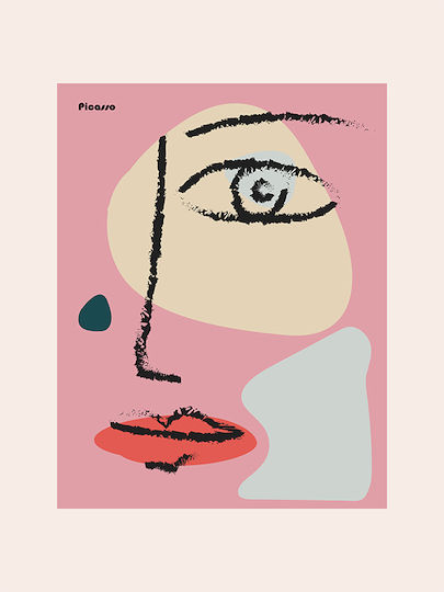 Poster Pablo Picasso Abstract Collage Art237 21cm X 30cm Λευκό Κάδρο Pvc
