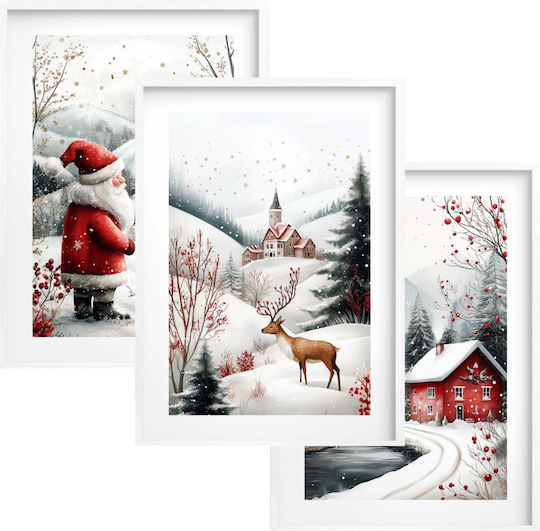Set Bilder Poster Weihnachten Wohnzimmer