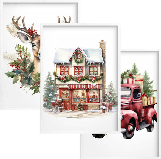 Winterszenen Weihnachtsplakate Weihnachten Urlaub an der Wand