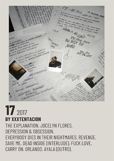 Musik Poster Xxxtentacion 17 Ms439 21cm x 30cm Weißer Kunststoff Rahmen