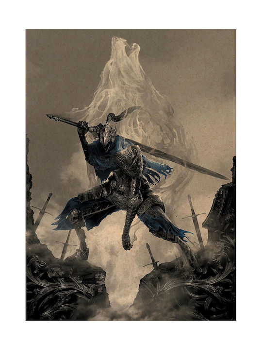 Gaming Poster Dark Souls Artorias Abyss Gm2374 21cm X 30cm Black Wooden Frame