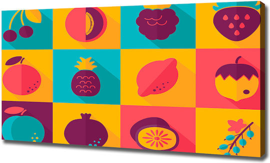 Canvas Painting Home Elegant Decoration Fruit Icons 120x60 Cm