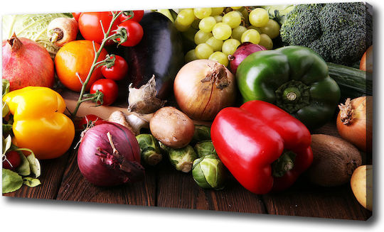 Decorative Canvas Painting Suitable For Any Space Vegetables Fruits 100x50 Cm