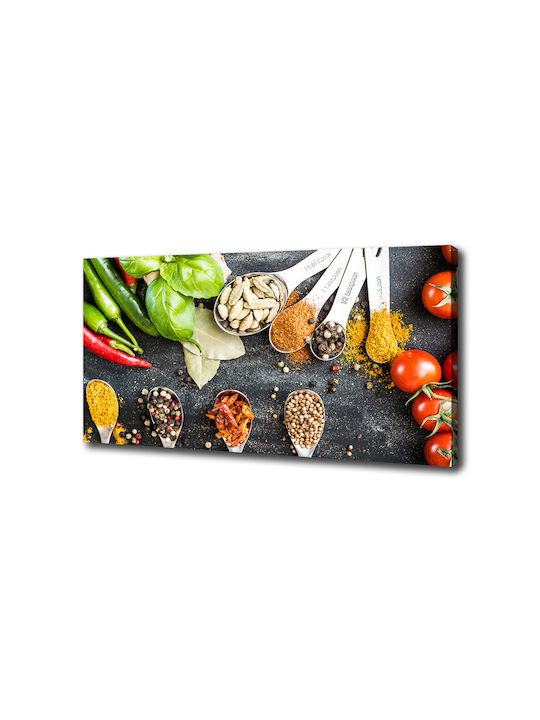 Dekorativer Gemälde Wand Leinwand Hochwertiges Gewürz-Mix 100x50 cm