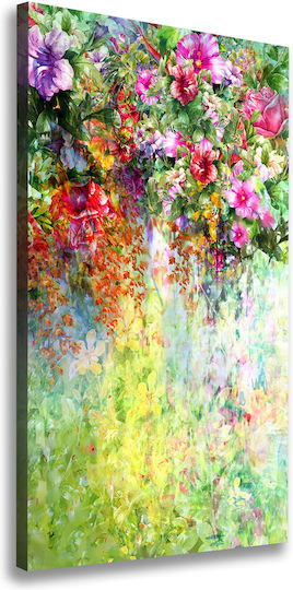 Canvas Painting Living Room Wall Decoration Colorful Flowers 70x140 Cm